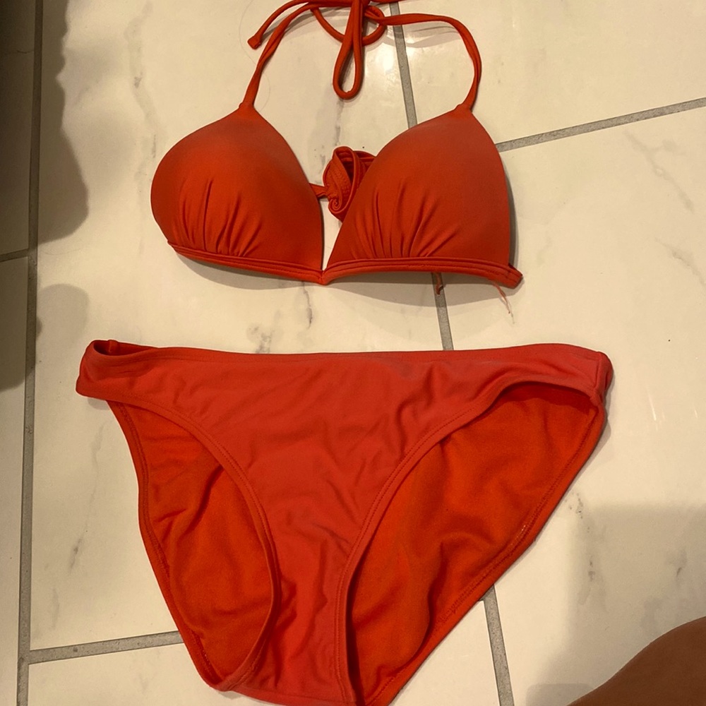 Orange swimsuit